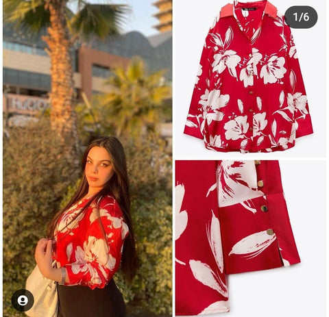 Floral Satin Shirt