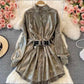 Mettalic Shirt Dress