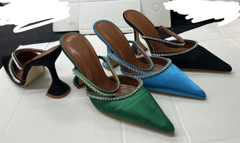 Gilda Crystal Embellished Mules