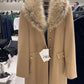 Luxury Coat With Detachable Faux Fur