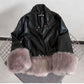 Statement Leather Fur Jacket