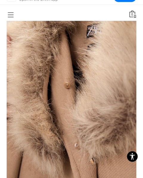 Luxury Coat With Detachable Faux Fur