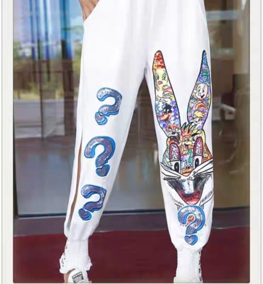 Bunny Embellished Track Pants