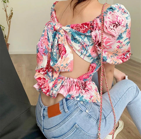 Titli Floral crop top