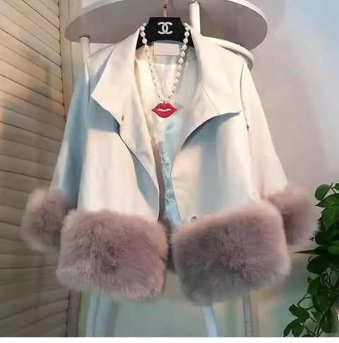 Statement Leather Fur Jacket