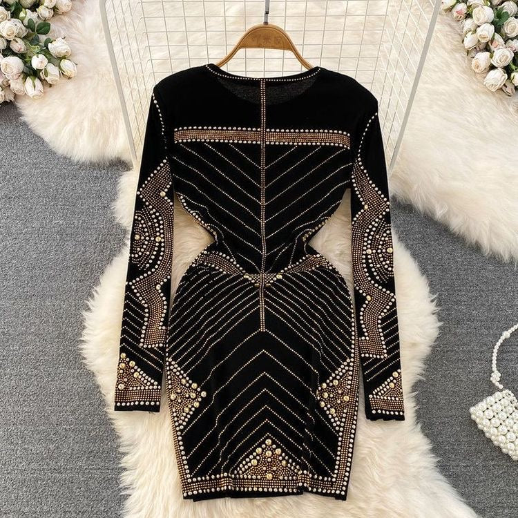 Luxurious Mettalic Beaded Dress