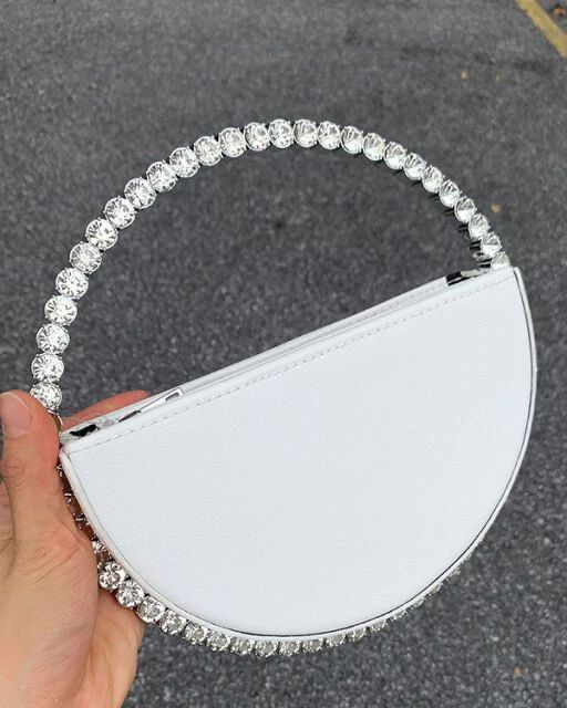 Christina rhinestone round clutch