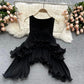 Tropical Draped Ruffle Top