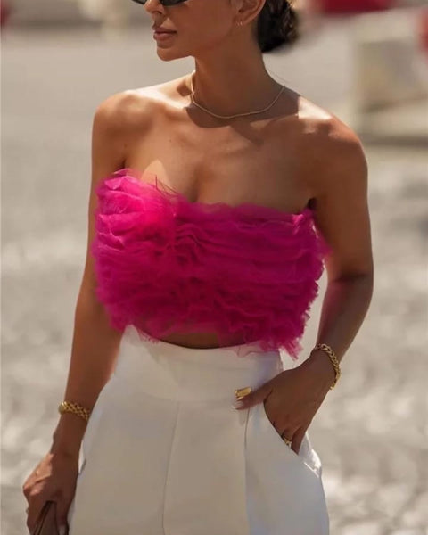 Ziana Ruffle Crop Top