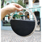 Christina rhinestone round clutch