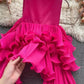 Tropical Draped Ruffle Top