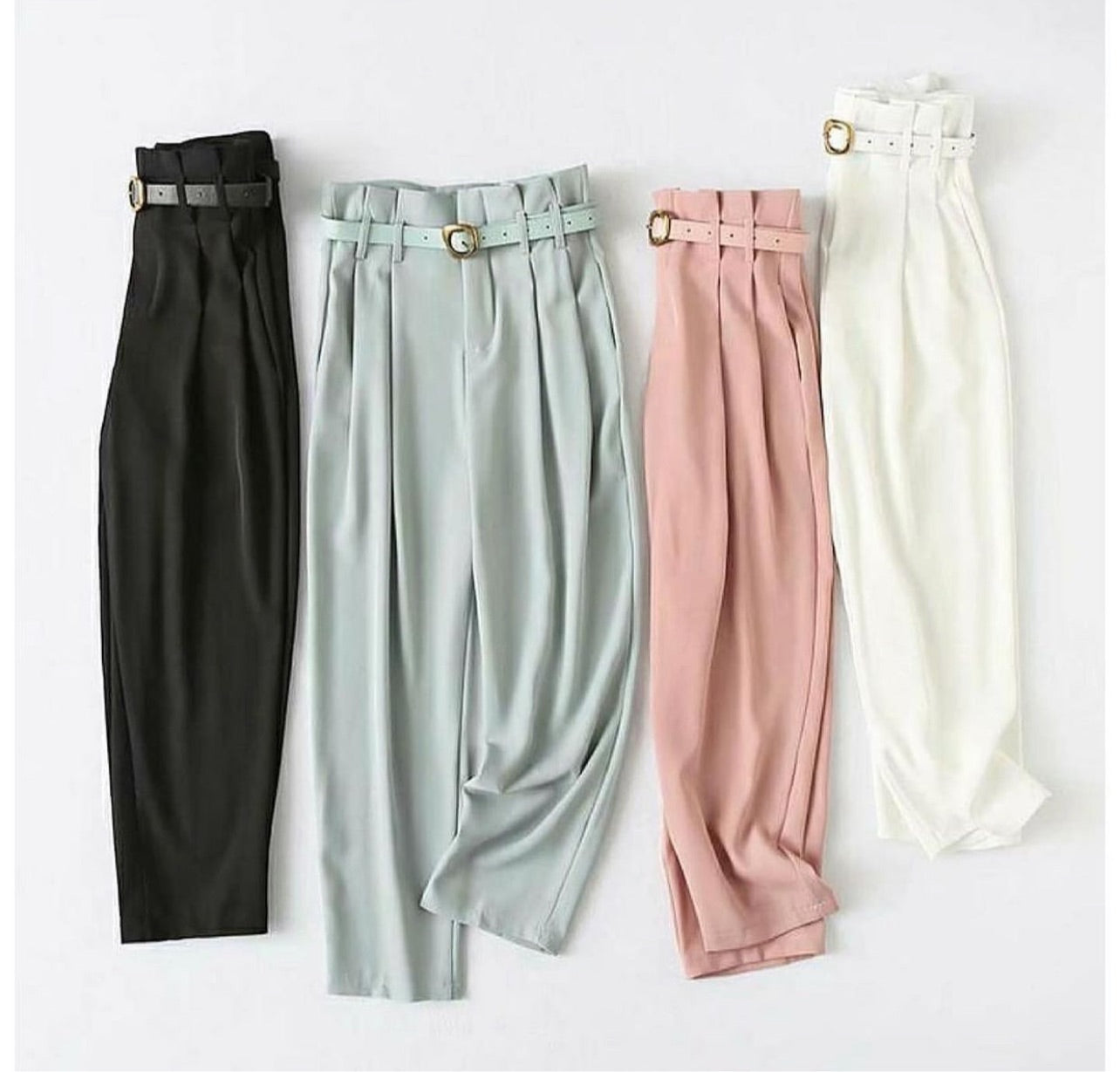 Highwaist belted pants