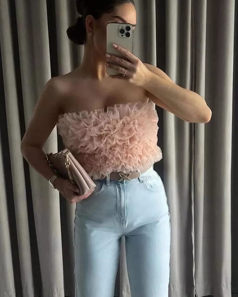 Ziana Ruffle Crop Top