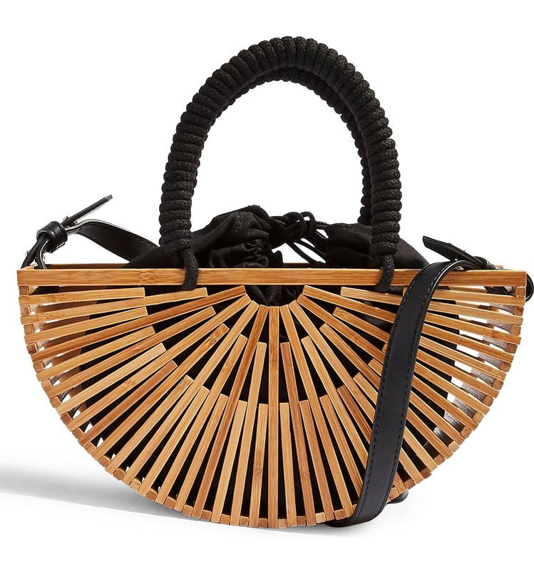 Luxury Half Moon Bamboo Bag