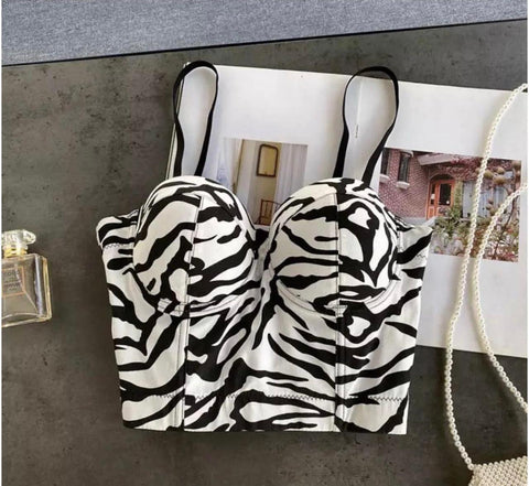 Zebra Print Bustier