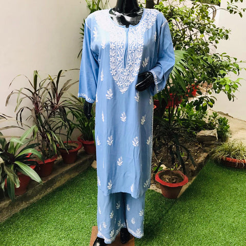 Cotton kurti plazzo sets