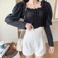 Ruffle Puff Sleeves Crop Top