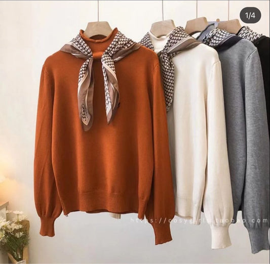 Vintage Scarf Style Sweater