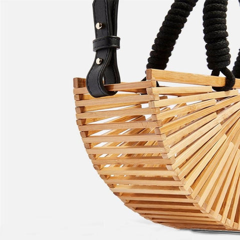 Luxury Half Moon Bamboo Bag