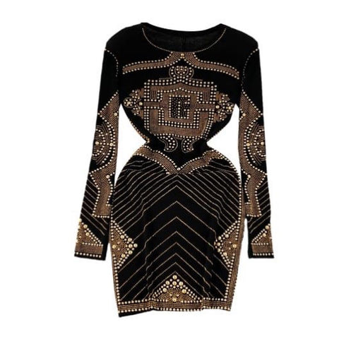 Luxurious Mettalic Beaded Dress