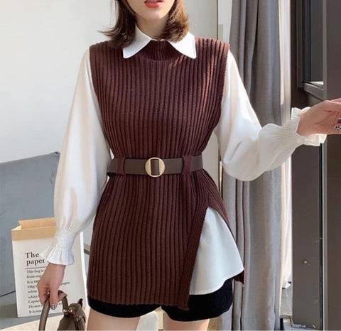 Fushion warm shirt dress