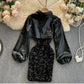 Sequins dress with jacket