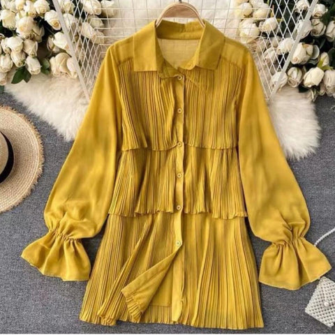Pleated summer dress