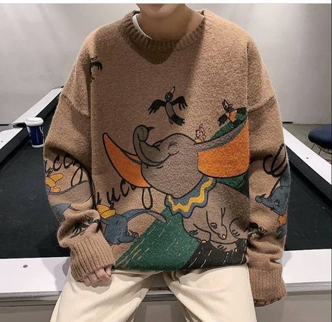 Cartoon Elephant Sweater