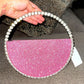 Christina rhinestone round clutch