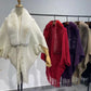 Luxury Faux Fur Collar Shawl