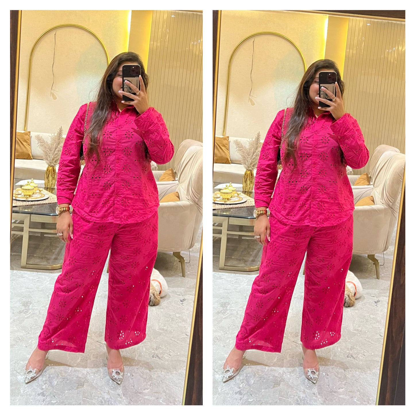 Cotton Cutwork Cords Set