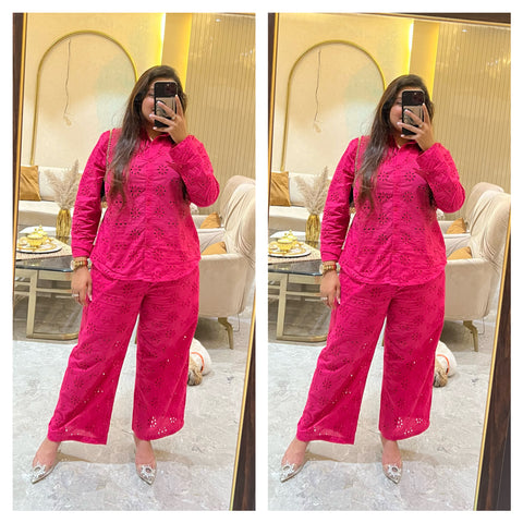 Cotton Cutwork Cords Set