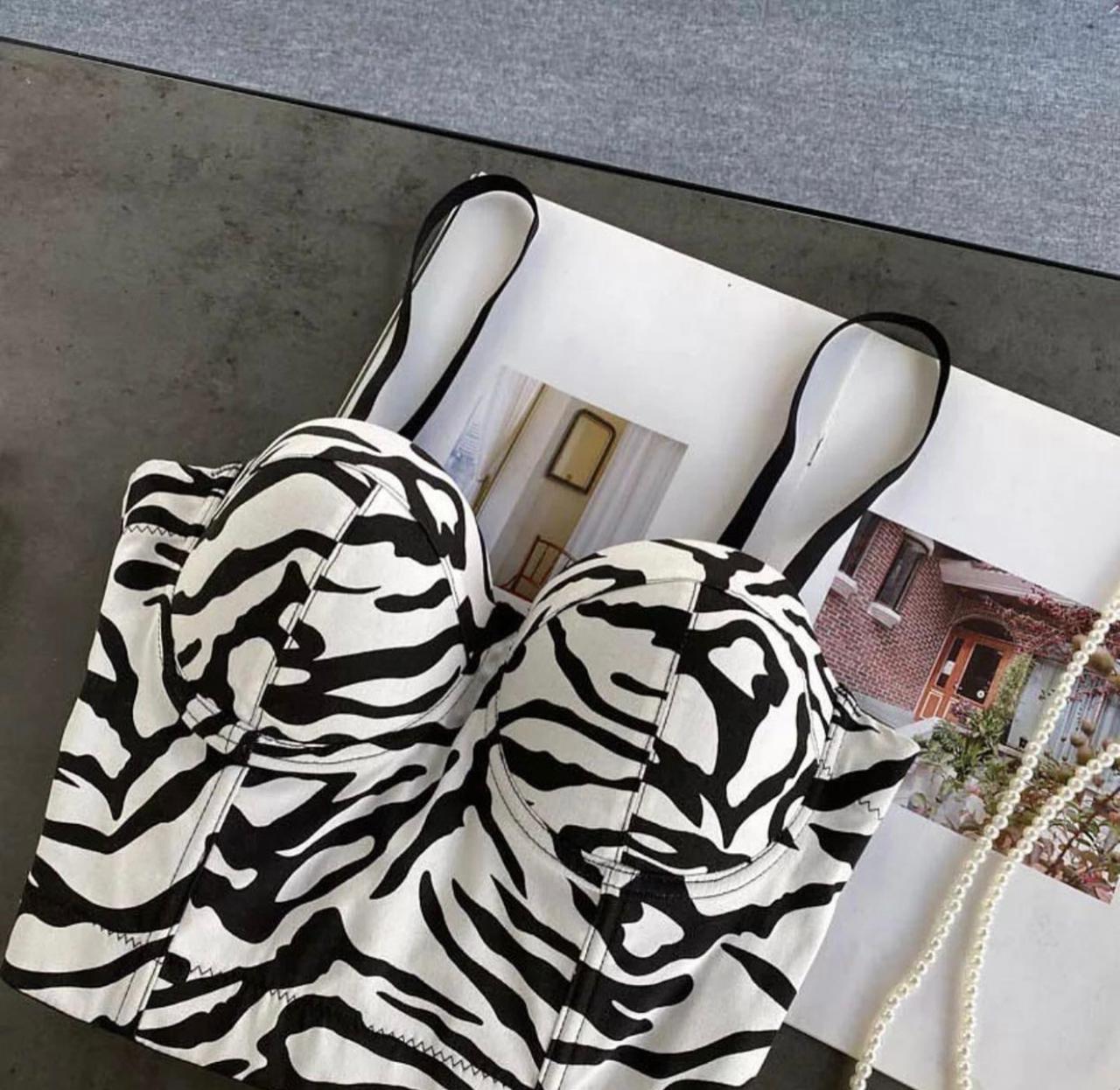 Zebra Print Bustier