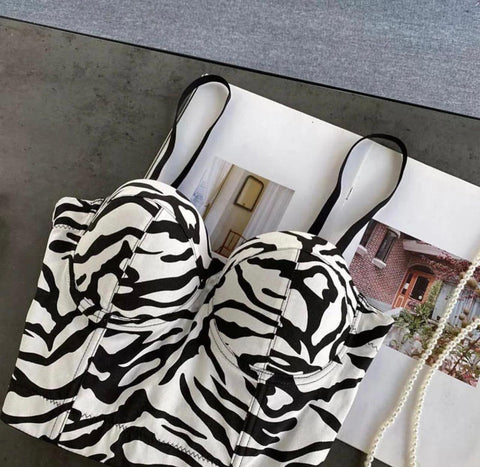 Zebra Print Bustier