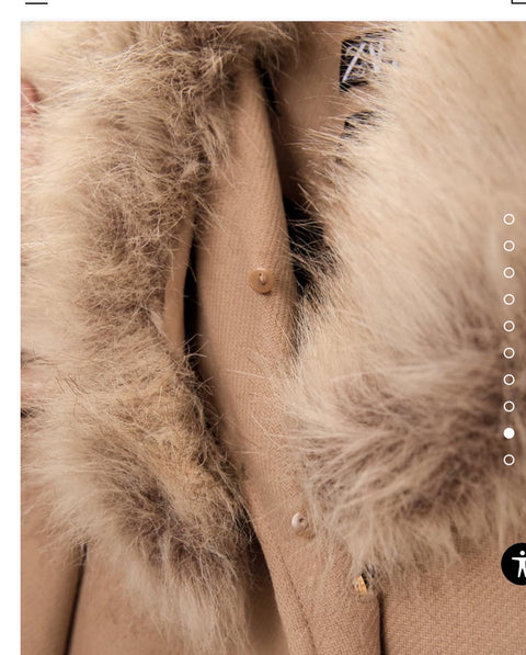 Luxury Coat With Detachable Faux Fur