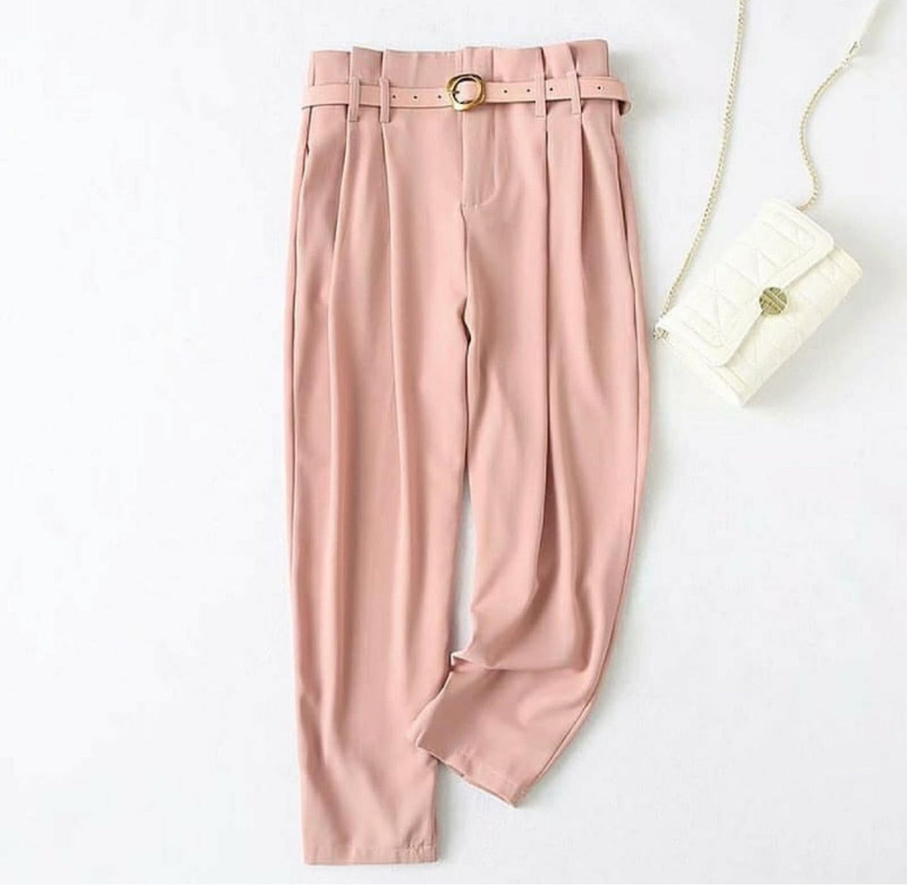 Highwaist belted pants