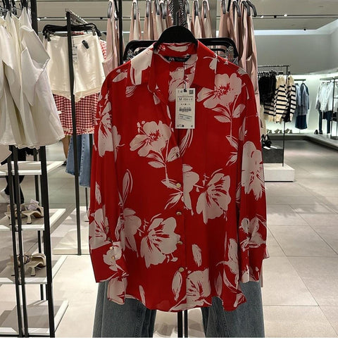 Floral Satin Shirt