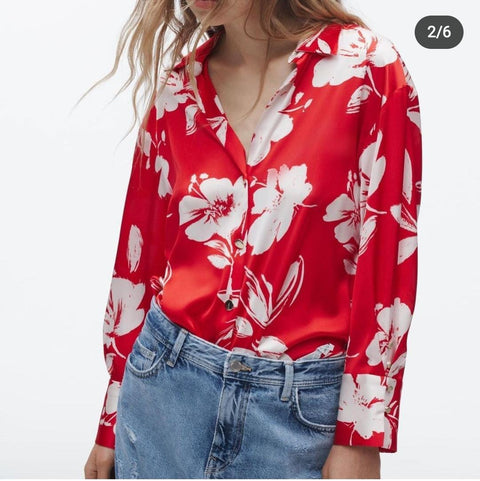 Floral Satin Shirt