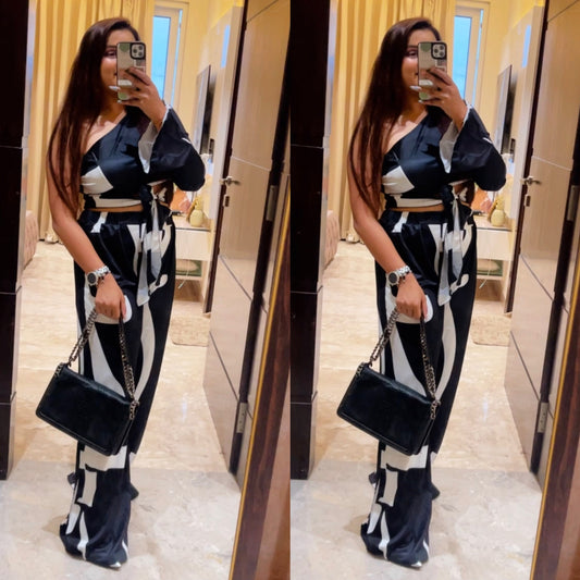 One shoulder Cords Set