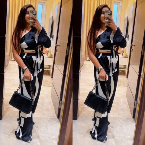 One shoulder Cords Set