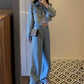 Denim Sequins Two Pc Set