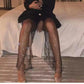 Rhinestone Mesh Pants