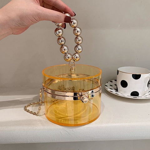 Pearl round crossbody bag