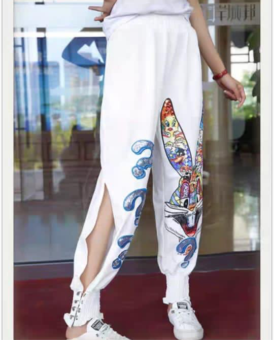 Bunny Embellished Track Pants