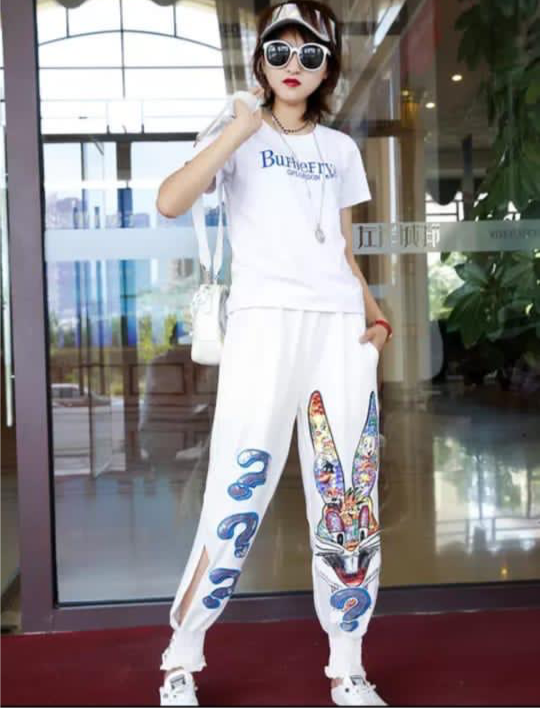 Bunny Embellished Track Pants