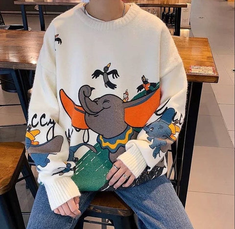 Cartoon Elephant Sweater