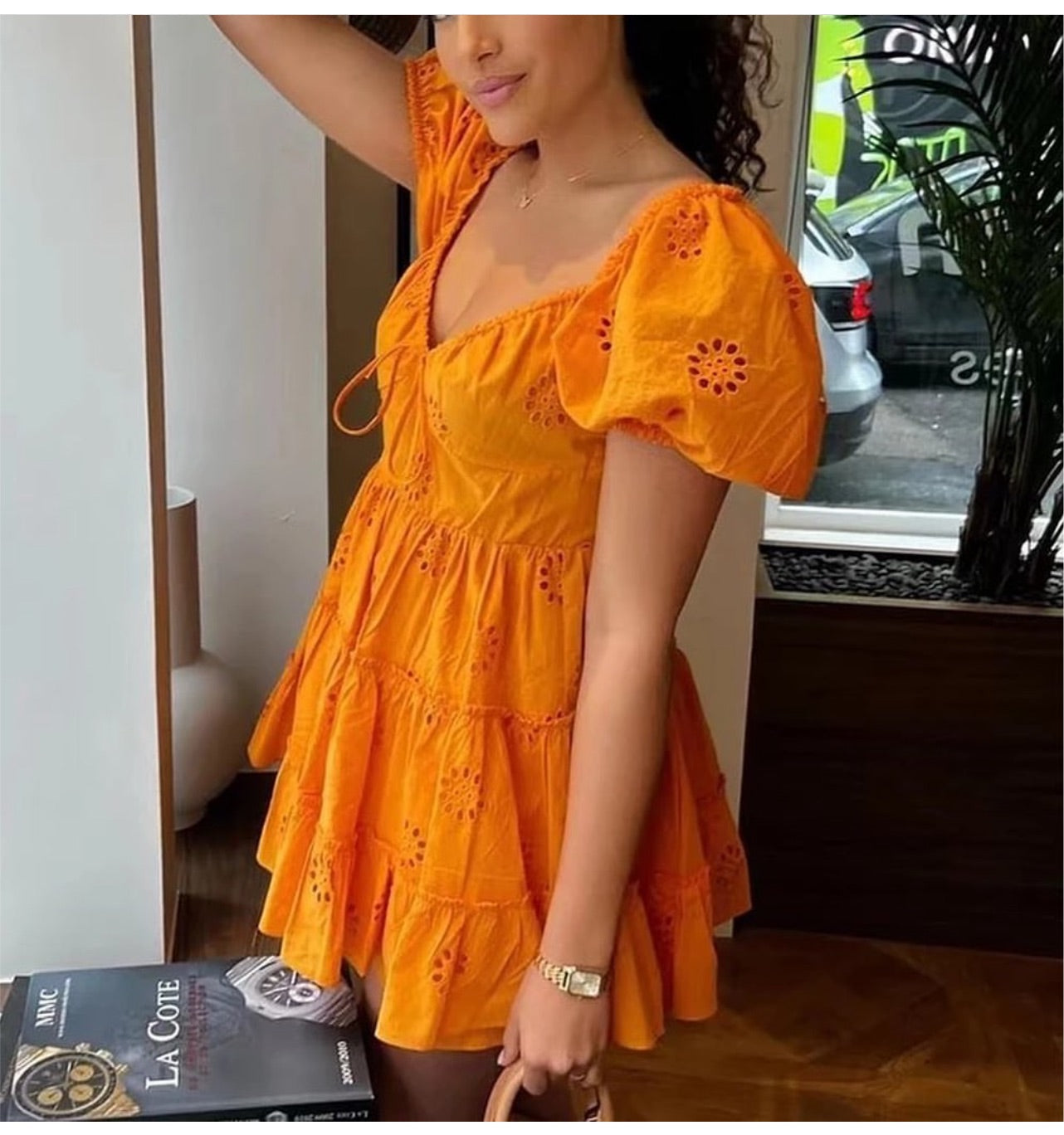 Stephy Cutwork Dress