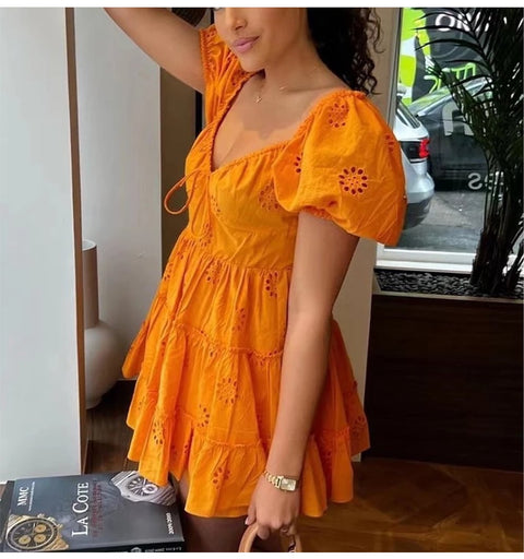 Stephy Cutwork Dress